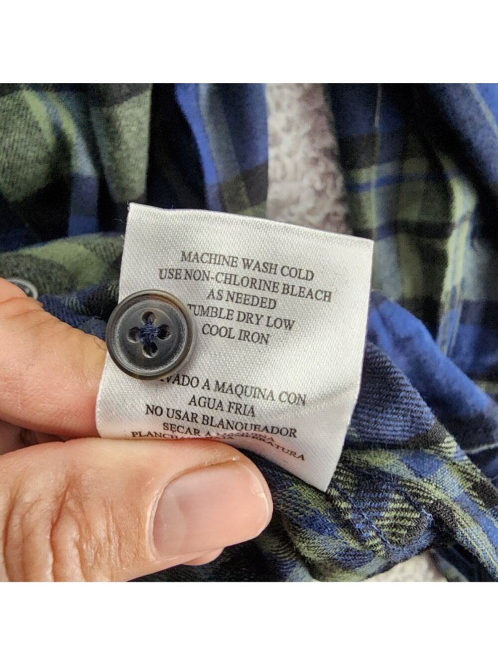 PX Shirt Mens XXXL Blue Plaid Flannel Long Sleeve Button Up *NWT* - Picture 5 of 10